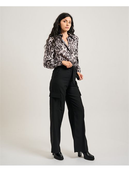 Silvian Heach women's cargo pants with knotted belt SILVIAN HEACH | GPA25533PABLACK